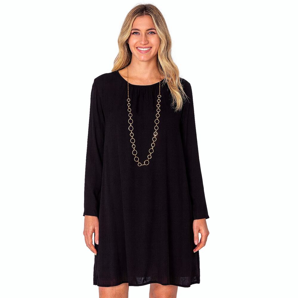 MOD REF Dress‎ Women's Medium Black Lined Semi Sheer Shift Goth Dark Fairy